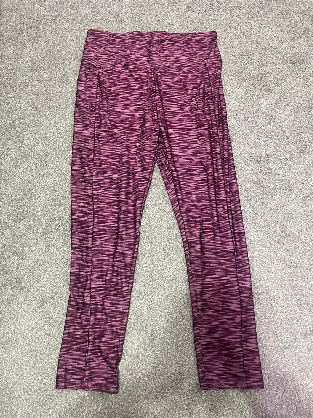 Pink Space-Dye Active Leggings